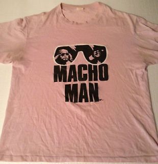   Macho Man Randy Savage T Shirt WWF WWE WCW King Wrestling Hulk Hogan