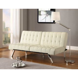   Emily Faux Leather Convertible Split Back Futon Couch Sofa Bed NEW