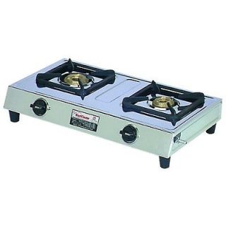 DUAL TWO 2 BURNER PROPANE CAMP STOVE GAS COOKER CAMPING LP TAILGATE 