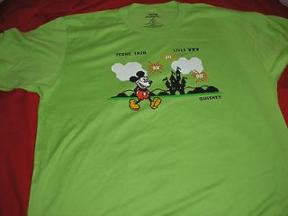 XL Mickey Mouse as Computer Game NWT Disney Parks Lime Green tee shirt