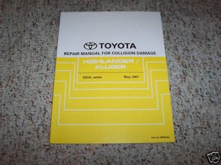 2008 Toyota Highlander Kluger Collision Repair Manual