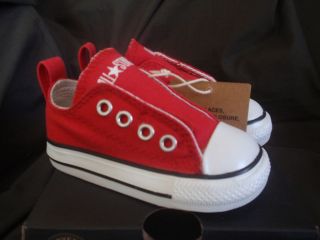 Converse Chuck Taylor All Star Simple Slip Red Toddler Boy Girl Shoes 
