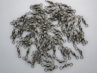 LOT50 FISHING BARREL SWIVEL CONNECTOR SOLID RINGS 1# a