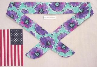 COOL TURQUOISE FLORAL BANDANA NECK COOLER COOLING SCARF