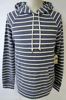OBEY CLOTHING COOPER MENS PULLOVER STRIPED HOODIE SWEATSHIRT NWT NAVY 