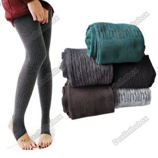   Winter Warm Women Cotton Tights Pants Stirrup Leggings 5 Colors New