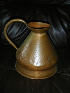 antique copper large pitcher hammered finish hand formed made in 