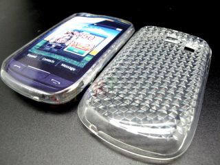  GEL BACK COVER PHONE CASE FOR SAMSUNG CORBY II S3850 DIAMOND TRAN