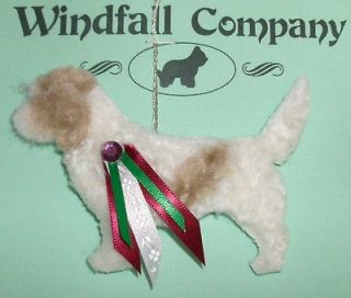 Petit Basset Griffon Vendeen Dog Plush and Rhinestone Christmas 