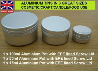 Empty Lip Balm Candle Tin Cosmetic Pot Jar Sample Pack