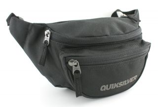 QUIKSILVER   TRAVEL POUCH/BUM BAG. 3 x Zip Compartments. (Black)