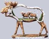   Carving in Birch wood by Wildlife Creations,Standing,Cabin decor 4022