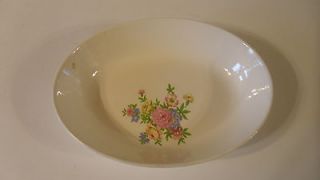 GEORGE OVAL VEGETABLE DISH   WITH PINK, YELLOW & BLUE FLOWERS
