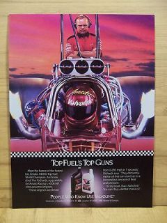 1989 Valvoline Motor Oil magazine ad Joe Amato NHRA Tim Richards