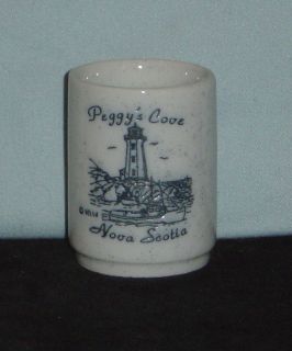 Peggys Cove, Nova Scotia, Canada with Lighthouse on 1oz Ceramic Shot 