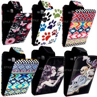   SAMSUNG GALAXY Y PRO B5510 PRINTED LEATHER MAGNETIC FLIP CASE COVER