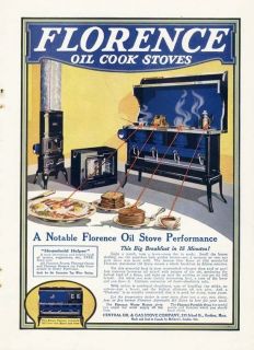 FLORENCE OIL COOK STOVE AD   1915