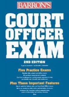 Court Officer Exam Including Bailiff, Sheriff, Marshall, Courtroom 