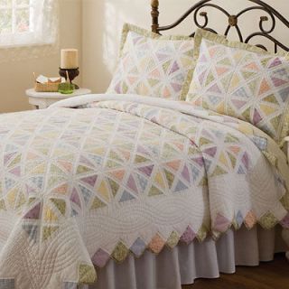  Cottage Pinwheel Twin Full Queen King Size Quilt Cotton Bedding Set