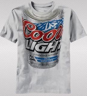 NEW Coors Light Can Logo Super Cold Name Classic American Beer Adult T 
