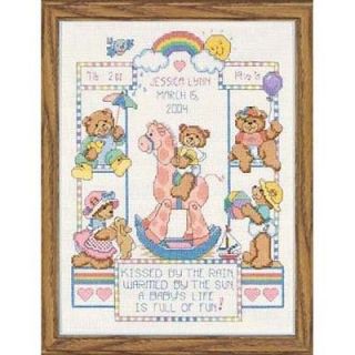 Counted Cross Stitch Kit BEAR BUDDIES BIRTH RECORD; Sellers SPECIAL 