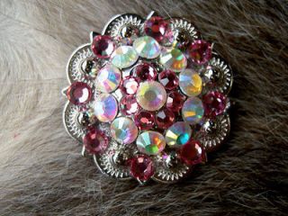   AB CRYSTALS BERRY CRYSTALS RHINESTONE BLING CONCHOS HEADSTALL #001