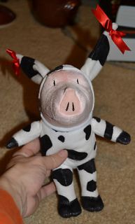 OLIVIA the pig in her cow costume. Plush