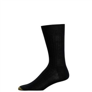 Gold Toe mens socks English Rib crew black Non Elastic for diabetics 