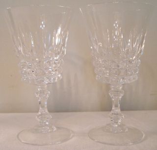   Arques Tuilleries Villandry Wine Glass Goblets Stems Cris Crystal
