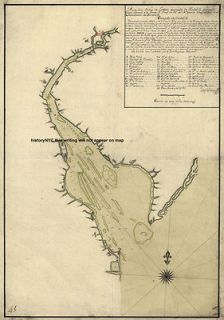 1781 SPANISH COLONIAL MAP DELAWARE RIVER NEW ENGLAND USA