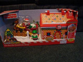 Fisher Price Little People On the Go Christmas Shop Santa, Reindeer 