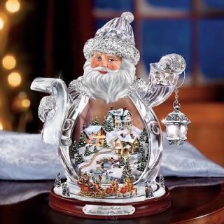 Thomas Kinkade Crystal Santa Claus Tabletop Figurine 3D Display ARM 