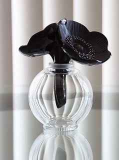 Lalique Crystal (Free W/wide Shipping) 2 ANEMONES BLACK PERFUME 