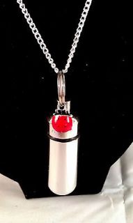Adorable LADYBUG 18 CREMATION URN NECKLACE with pouch and fill kit