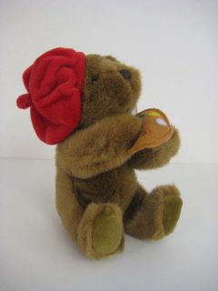 BROWN PLUSH ARTIST TEDDY BEAR NWT stuffed animal NEW Stocking 