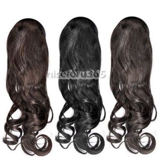   Girls Hoop Headband Long Curly/Wavy 3/4 Fall Hair Wigs Hairpiece