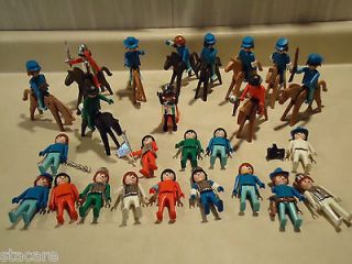 Huge lot of GEOBRA 1974 Playmobil PEOPLE HORSES ACCESSORIES and Pieces