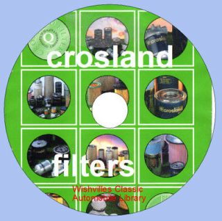 Crosland Filters (Air, Oil, Fuel, Cabin) CD ROM