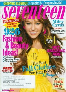 2008 Seventeen Magazine Miley Cyrus/926 Fashion & Beauty Ideas/Fall 