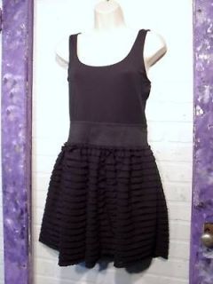 Black Ruffle Chiffon Party Dress~ CYRUS MILEY ~Jr. Sz L