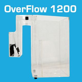 Overflow Box L Aquarium Filter 1200 GPH Sump Wet Dry Hang On Bulkhead 