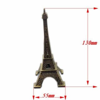 33476 Retro Antiqued Bronze Tone Alloy Paris Eiffel Tower Model 