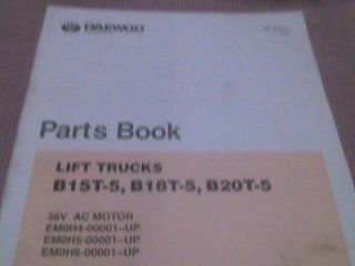 Daewoo Lift Trucks Parts Book #SB1065E01