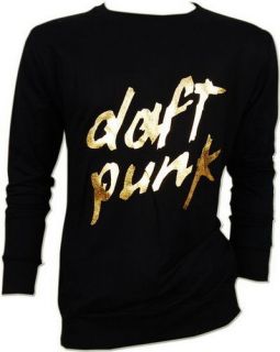 Daft Punk Tron DJ Dance Electro CD Rave Gold Foil Blacks Sweater 