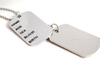 plain & personalised dog tags necklace M4