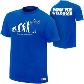 Damien Sandow Evolution Youre Welcome WWE Authentic Blue T Shirt
