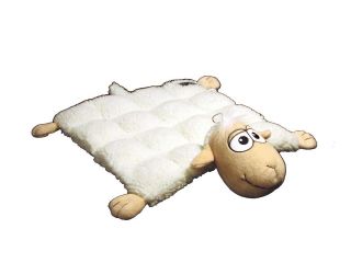 Kyjen PP01376 Plush Puppies Character Sheep Large Squeaker Mat Dog Toy