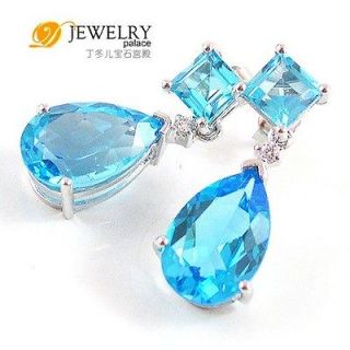 blue topaz dangle earrings in Fine Jewelry