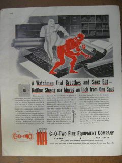 1946 C O Two Fire Equipment Copmany Ad Fire Devil