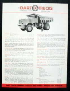 Dart c 1960 Model 25SL 16 Cu. Yd. 23 1/2 Ton Dump Truck Brochure